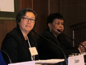 Giving testimony for IOM Evaluation Report